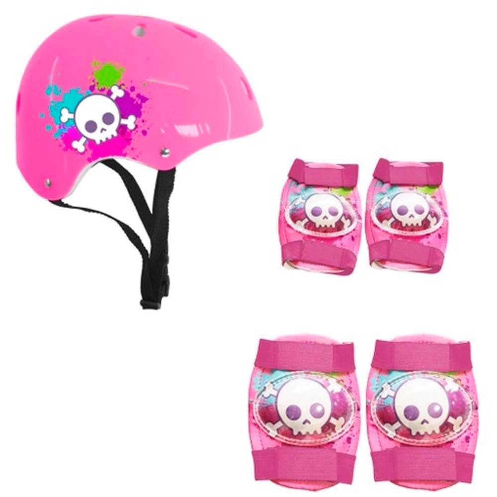 Kit de Proteção - Estampado - Rosa - 5 Peças - DM Toys - 1