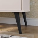 Ver imagem 4 de Aparador Buffet 3 Portas Prateleira Interna Puxadores Concha Dourado Truzzi - Off White/cinamomo