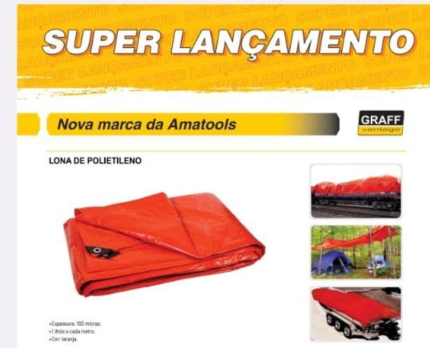 Lona Vermelha À Prova D'água 5x7m - Polietileno 600g/m - 2