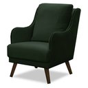 Ver imagem 1 de Poltrona Decorativa Catar com Tachas Veludo Verde - Gran Belo