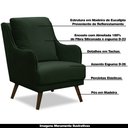 Ver imagem 3 de Poltrona Decorativa Catar com Tachas Veludo Verde - Gran Belo