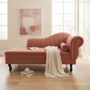 Ver imagem 2 de Recamier Decorativo Divã Amsterdã 147cm Lado Esquerdo Bouclé Terracota