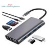 Hub Docking Station 11x1 Adaptador Type C X Lan, Hdmi, Vga, Sd, Usb 3.0, Pd e P2 - 5