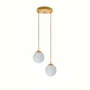 Ver imagem 1 de Pendente Moderno Dourado Arevo Iluminação Jabuticaba VIDRO LEITOSO FOSCO