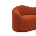 Ver imagem 6 de Kit Sofá + Puf Star 230 cm Orgânico 2 Lugares Sala Recepção:Terra Cota/Bouclé