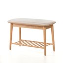Ver imagem 3 de Banco Sapateira com Prateleira Ripada Liva 70 Cm X 36 Cm Tauari Bege