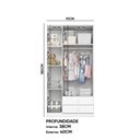 Ver imagem 2 de Guarda Roupa Quarto Infantil 91cm 3 Portas 2 Gavetas Teddy H02 - D'Rossi