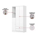 Ver imagem 5 de Guarda Roupa Quarto Infantil 91cm 3 Portas 2 Gavetas Teddy H02 - D'Rossi