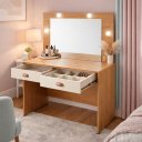 Ver imagem 7 de Penteadeira Camarim Camila com LED - Espelho - Tomada 20A - Moderna:Cinamomo/Offwhite
