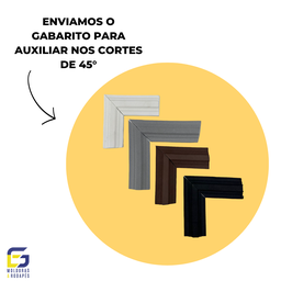 Moldura Boiserie Eva Autocolante Flexível Star 4cmx1cm 5mts - Marrom - 3