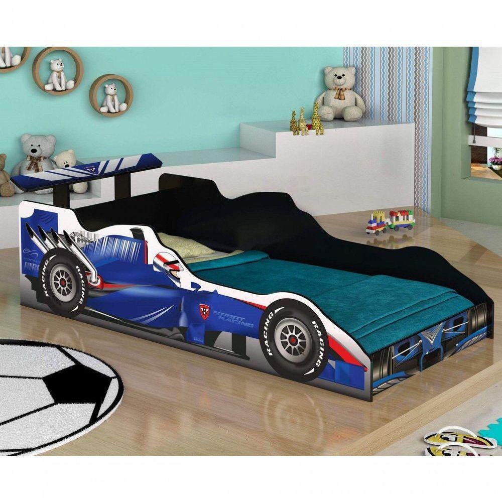Cama Carro Menino Infantil Corrida Fórmula 1 Com Colchão - WebContinental