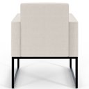 Ver imagem 3 de Kit 3 Poltronas Decorativas para Sala e Recepção Base Fixa de Metal Helô L02 Linho Cru - Lyam
