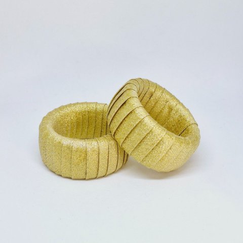 Porta Guardanapo Tecido Dourado