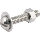 Ver imagem 3 de Parafuso Máquina 3-16 x 1 Aço Inox Cabeça Redonda com Porca e Arruela Lisa Vonder