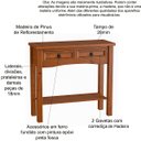 Ver mais imagens de Estante Livreiro 2 Pts Aparador 2 Gav 100% Madeira Imperial Imbuia Fosco