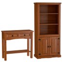 Ver imagem 1 de Estante Livreiro 2 Pts Aparador 2 Gav 100% Madeira Imperial Imbuia Fosco