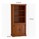 Ver imagem 5 de Estante Livreiro 2 Pts Aparador 2 Gav 100% Madeira Imperial Imbuia Fosco