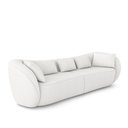 Ver imagem 2 de Sofá Bipartido Sala de Estar Diamond 272cm com Almofadas Soltas Bouclê Branco G52 - Gran Belo