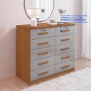 Ver imagem 6 de Cômoda 10 Gavetas Tampo 135CMX116CM Ryad