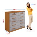 Ver imagem 4 de Cômoda 10 Gavetas Tampo 135CMX116CM Ryad