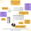 Ver imagem 2 de Armário de Cozinha Compacta com Bancada Americana Veneza Multimóveis Mp2200 Branco