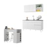 Armário de Cozinha Compacta com Bancada Americana Veneza Multimóveis Mp2200 Branco - 1