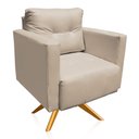 Ver imagem 5 de Kit 2 Poltronas Giratória Livia Corino Base de Madeira Ma30 - D’Rossi