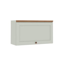 Armário Aéreo 80cm Cozinha Modulada com Porta Basculante Mdf Cor:mint com Ébano - 1