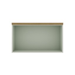 Armário Aéreo 80cm Cozinha Modulada com Porta Basculante Mdf Cor:mint com Ébano - 2