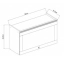 Ver imagem 2 de Armário Aéreo 80cm Cozinha Modulada com Porta Basculante Mdf Cor:mint com Ébano