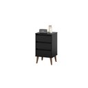 Ver imagem 1 de Mesa de Cabeceira Retro Wood Preto– Ej Móveis