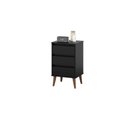 Ver imagem 1 de Mesa de Cabeceira Retro Wood Preto– Ej Móveis