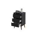 Ver imagem 3 de Mesa de Cabeceira Retro Wood Preto– Ej Móveis
