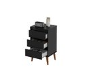 Ver imagem 3 de Mesa de Cabeceira Retro Wood Preto– Ej Móveis
