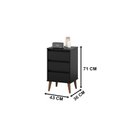 Ver imagem 4 de Mesa de Cabeceira Retro Wood Preto– Ej Móveis