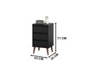 Ver imagem 4 de Mesa de Cabeceira Retro Wood Preto– Ej Móveis