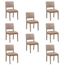 Ver imagem 1 de Kit 8 Cadeiras Decorativa Sala de Jantar Luxo Julia Facto Fendi - Mozzelar