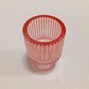 Ver imagem 7 de Castiçal Decorativo de Vidro Rosa 8x6x6cm Porta Vela Mesa Jantar Decoração Sala