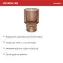 Ver imagem 3 de Castiçal Decorativo de Vidro Rosa 8x6x6cm Porta Vela Mesa Jantar Decoração Sala