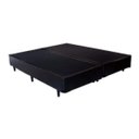 Ver imagem 1 de Cama Base Box Casal Bipartido Corino Preto - Duas Peças de 69x188