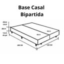 Ver imagem 2 de Cama Base Box Casal Bipartido Corino Preto - Duas Peças de 69x188