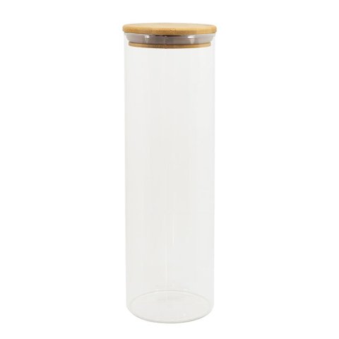 Pote de Mantimentos Redondo 2000ml Tampa Bambu Oikos