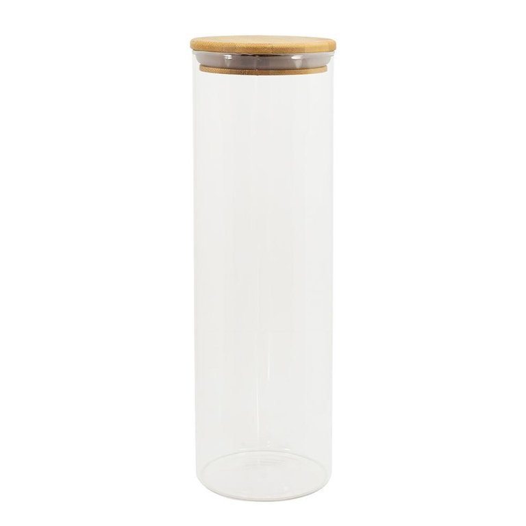 Pote de Mantimentos Redondo 2000ml Tampa Bambu Oikos Pote de Mantimentos Redondo 2000ml Tampa Bambu Oikos