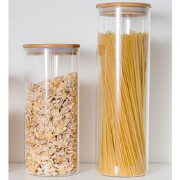 Pote de Mantimentos Redondo 2000ml Tampa Bambu Oikos - 6