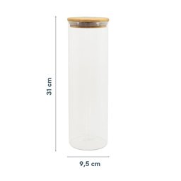 Pote de Mantimentos Redondo 2000ml Tampa Bambu Oikos - 2