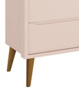 Ver imagem 3 de Cômoda Gaveteiro Théo New Rosa Fosco com Madeira - MoveisAqui