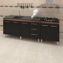 Ver imagem 6 de Balcao Pia 150cm e Cooktop 4 Bocas Savana Preto Mobbs
