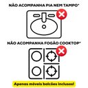Ver imagem 7 de Balcao para Pia 150cm e Balcão com Tampo para Cooktop 4 Bocas Savana Preto Mobbs
