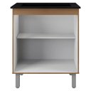 Ver imagem 6 de Balcao para Pia 150cm e Balcão com Tampo para Cooktop 4 Bocas Savana Preto Mobbs