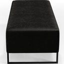 Ver imagem 6 de Puff Decorativo Sala de Estar Bali W01 Base Ferro 120x50 cm Couríssimo Preto - Lyam Decor